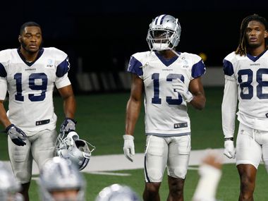 Dallas Cowboys Wide Receiver Amary Cooper (19), Dallas Cowboys Wide Receiver Michael Gallop...