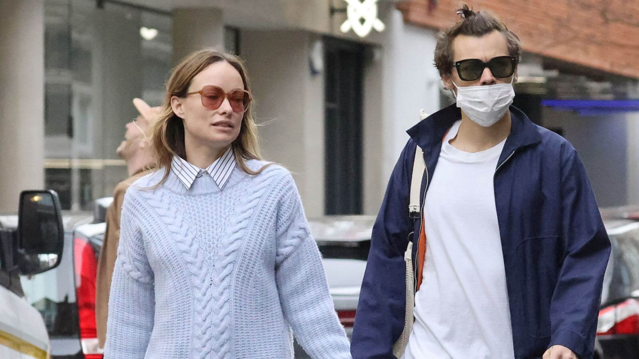 Harry Styles asked about Olivia Wilde 'falling in love' on set!