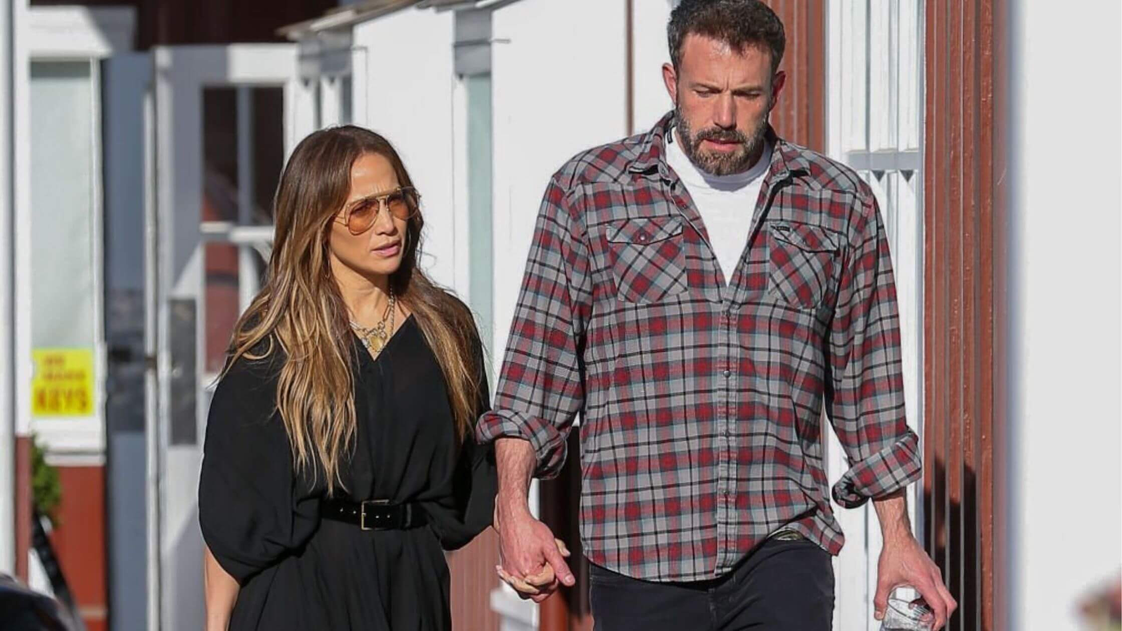 Jennifer Lopez & Ben Affleck Hold Hands & Match Their Looks, Spotted Out