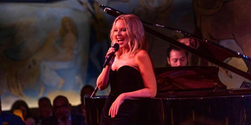 Kylie Minogue Performs In Front Of Enthusiastic Fans At Café Carlyle
