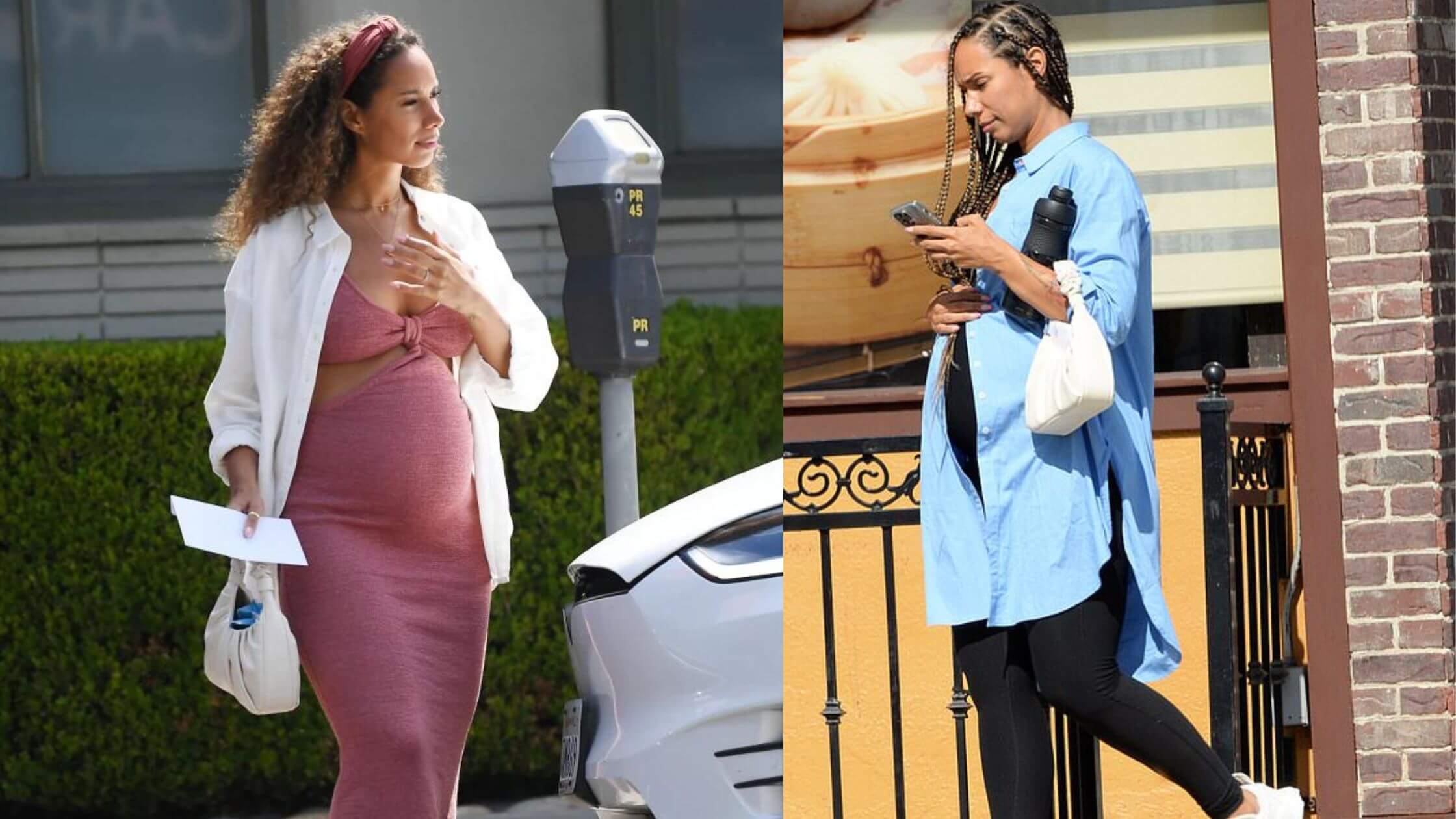 Leona Lewis Dressed Up In A Baby Bump-Hugging Bodysuit