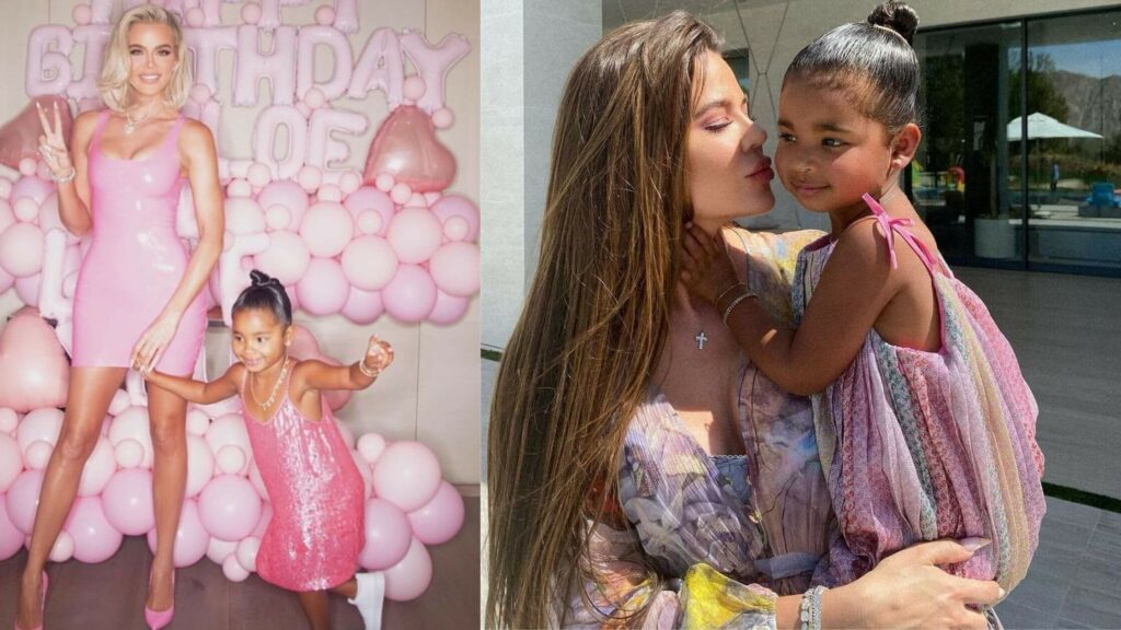 Khloe Kardashian And True Wore Pink Dresses To Her 38th Birthday Party