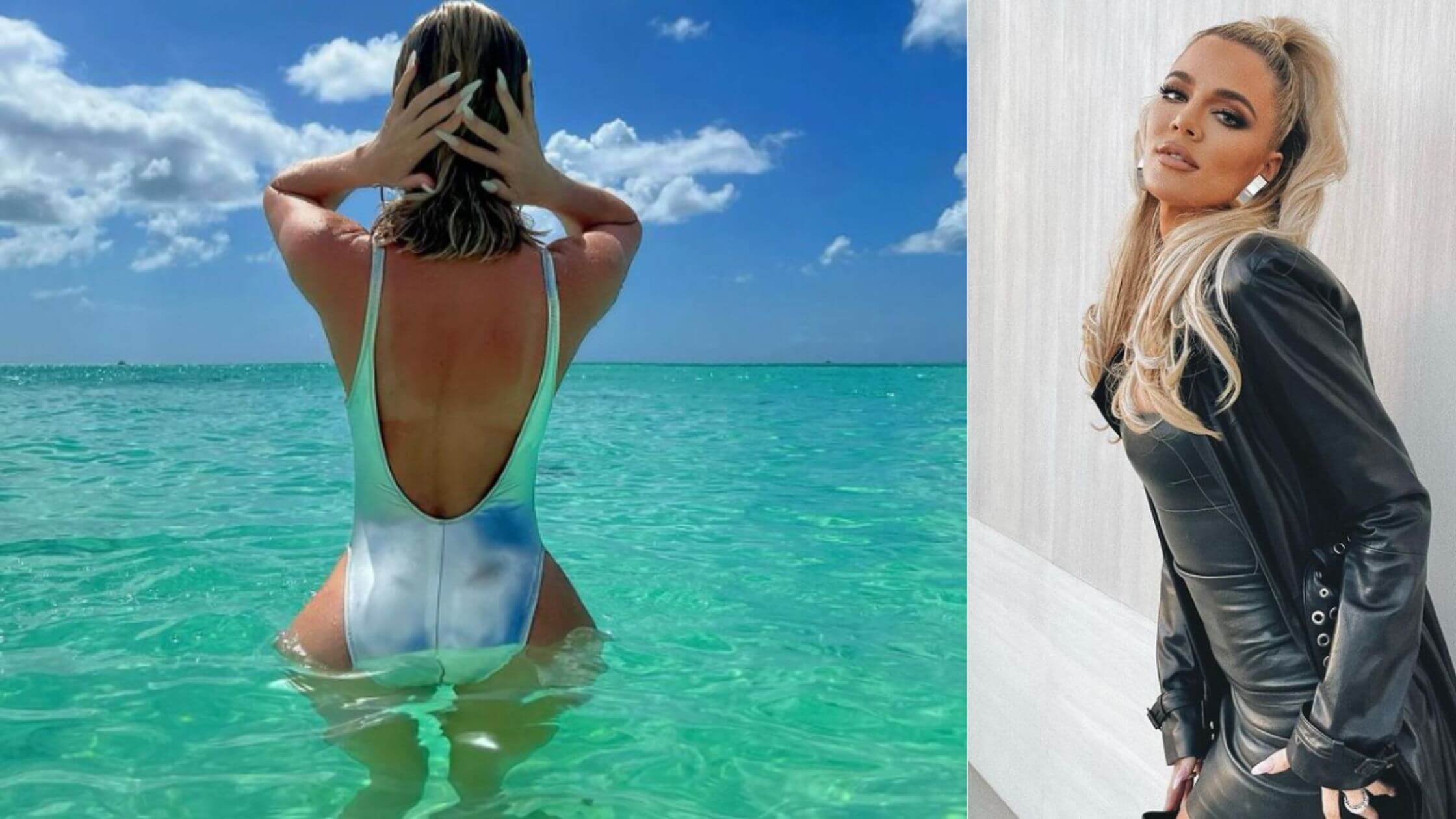 Khloe Kardashian Wears a Sexy Swimsuit And Leaves A Hint About Not "Looking Back"