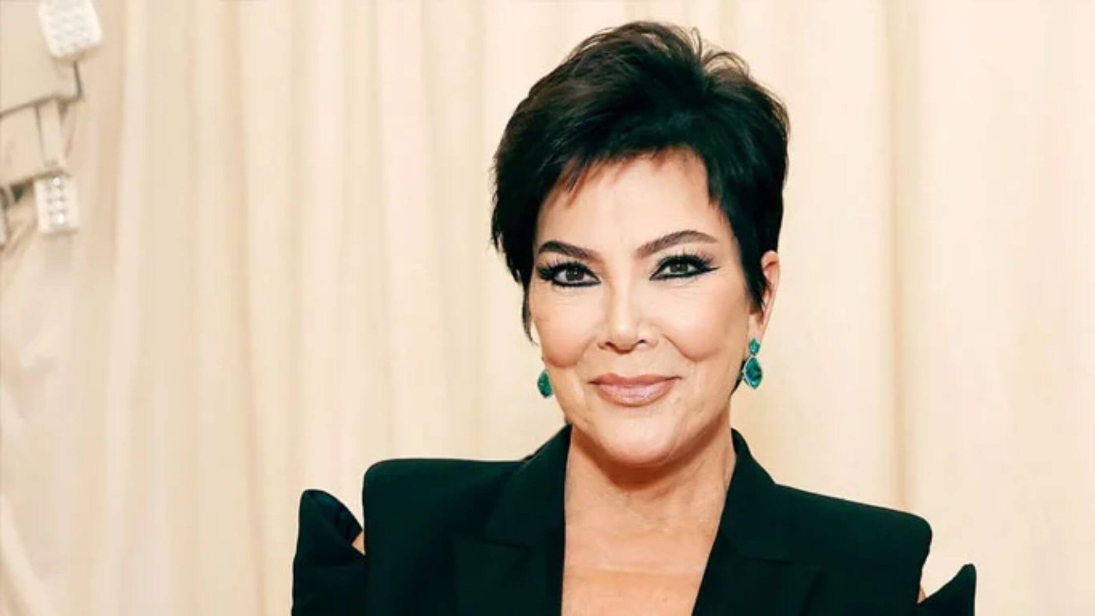 Kris Jenner Relaxes On A Boat In St. Tropez In A Pink Print Dress