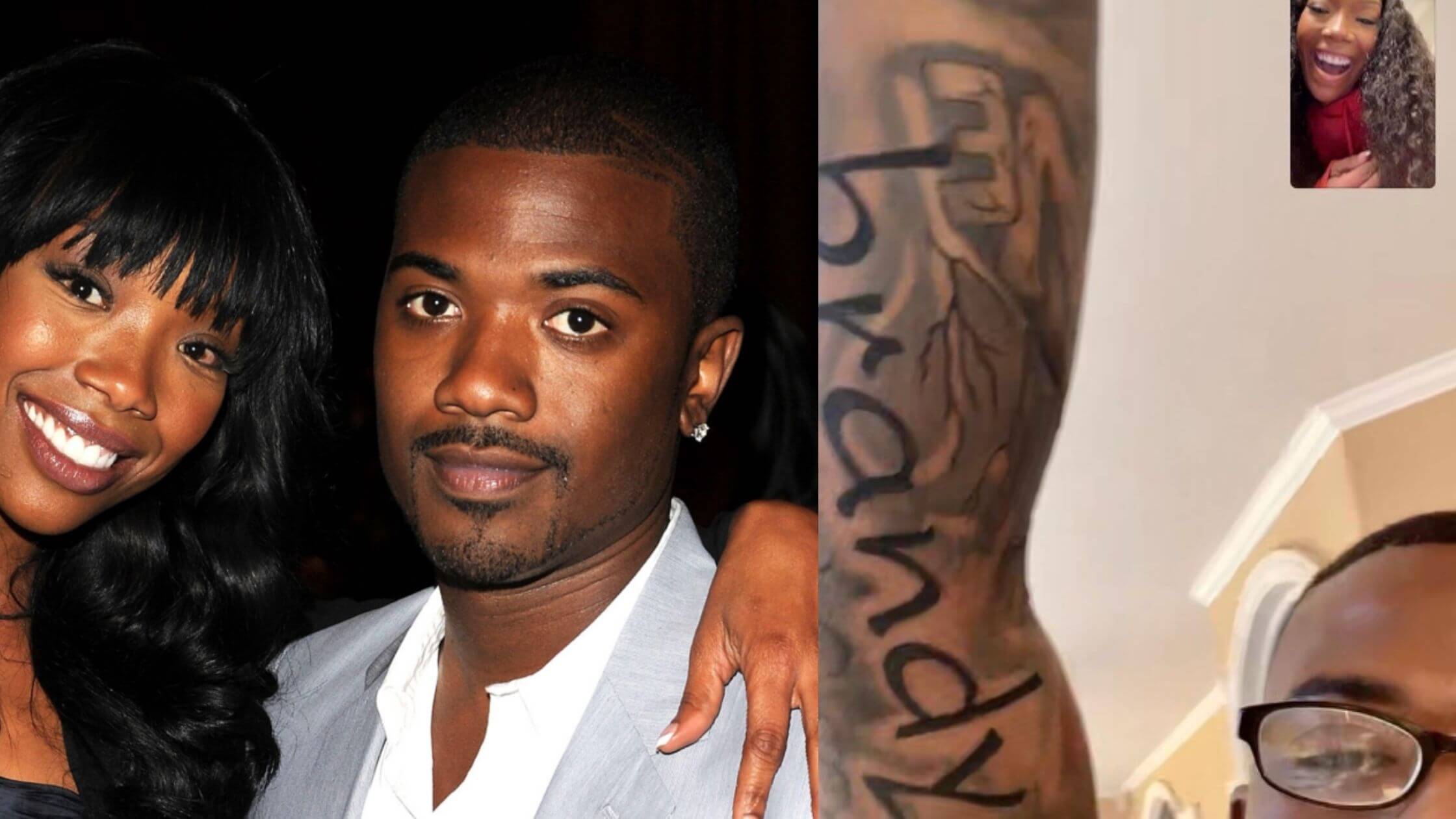 Ray J Shows Off New Leg Tattoo Featuring His Sister Brandy’s Face