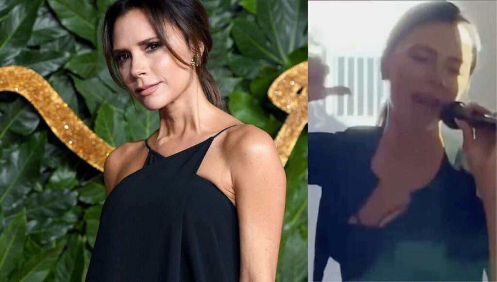 Victoria Beckham Dances And Sings Spice Girls Karokke 