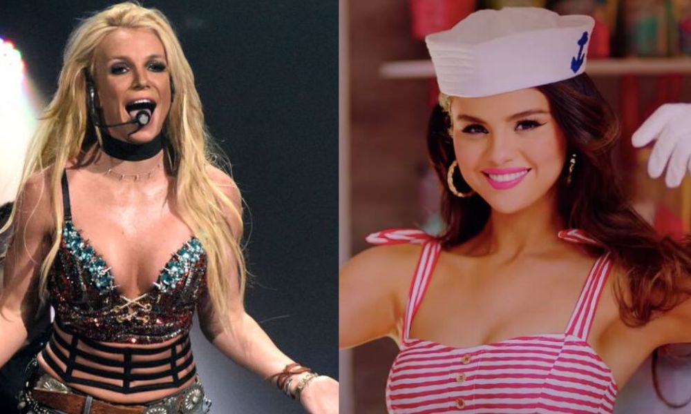 Britney Spears kritisiert Selena Gomez kryptisch wegen ihrer AMA-Rede 2016.