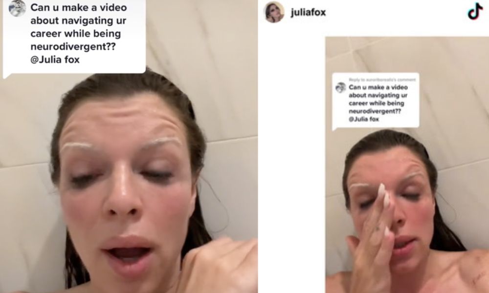 Julia Fox shares on TikTok about living with ADHD and OCD. 