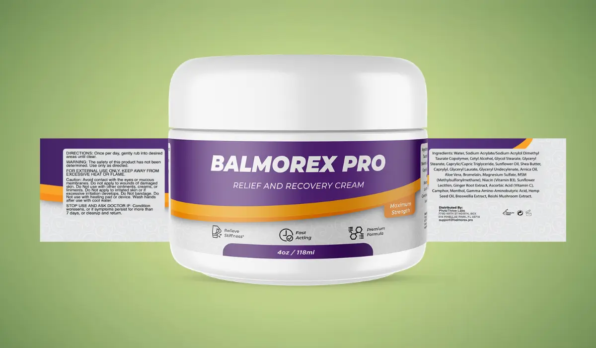 Balmorex Pro Supplement Label