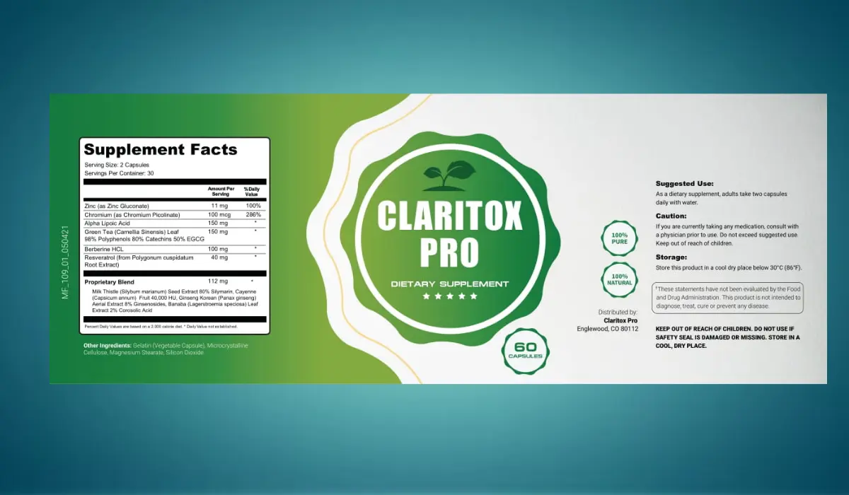 Claritox Pro Supplement Facts