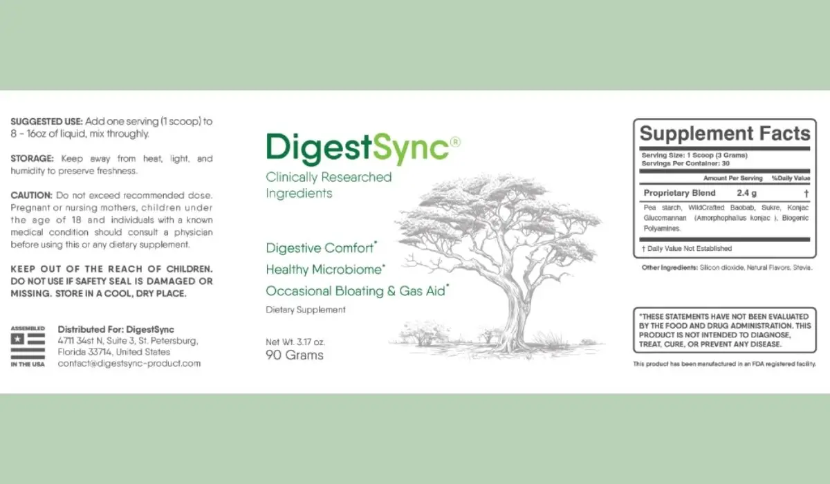 DigestSync Supplement Facts