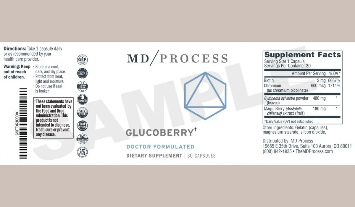 GlucoBerry Blood Sugar Support Capsule Facts 