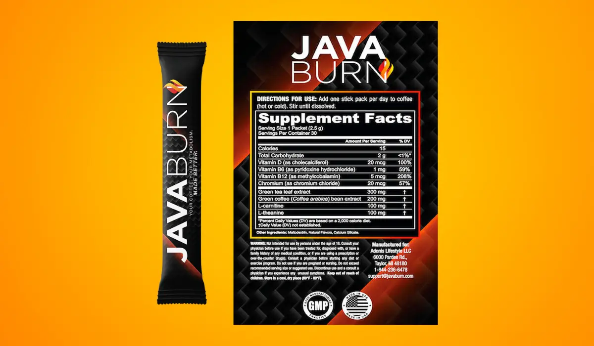 Java Burn Supplement Facts