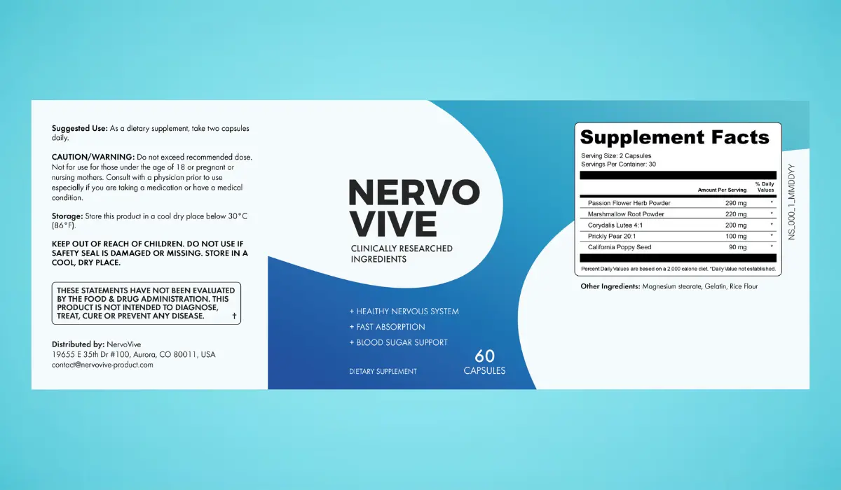 Nervovive Supplement Facts