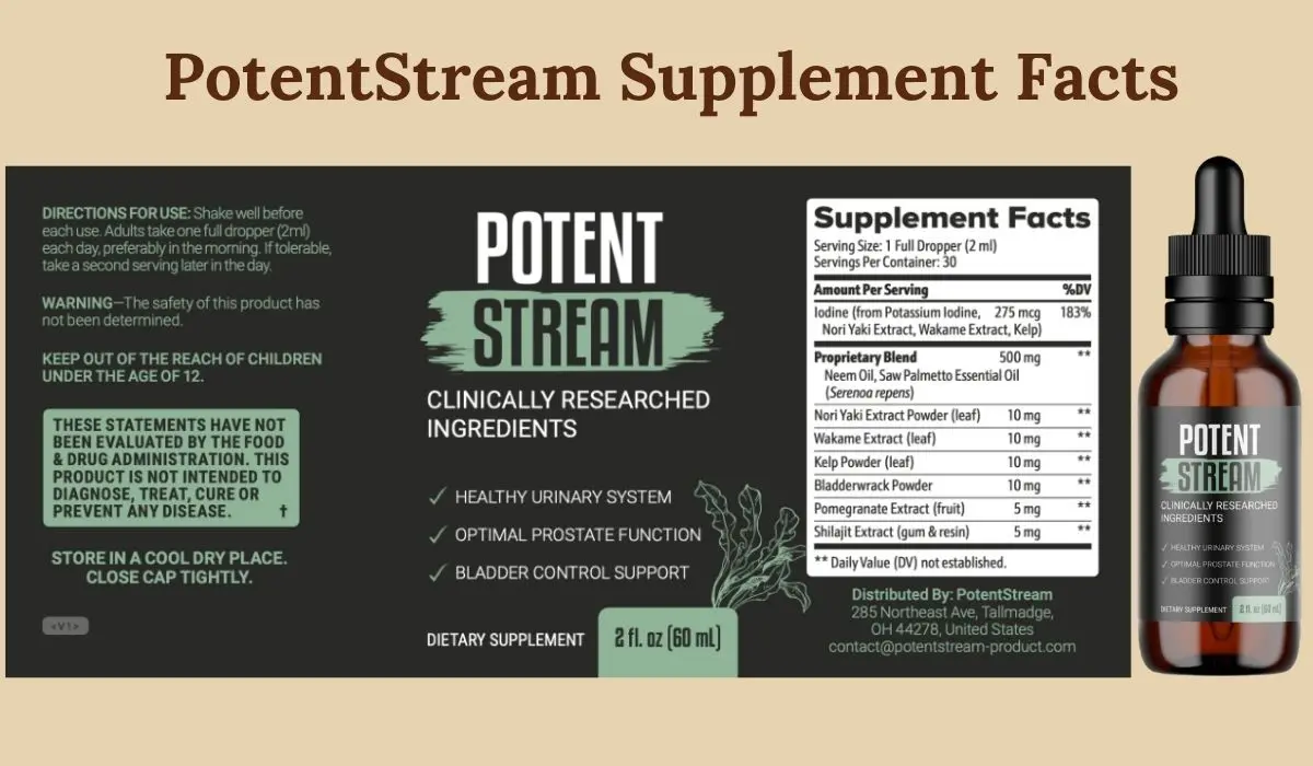 PotentStream Supplement Facts