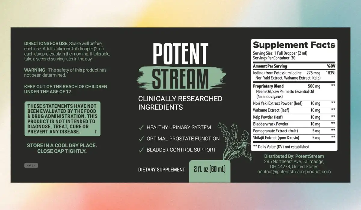 PotentStream Supplement Facts