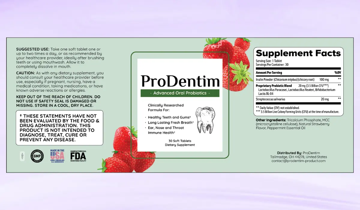 ProDentim Supplement Facts