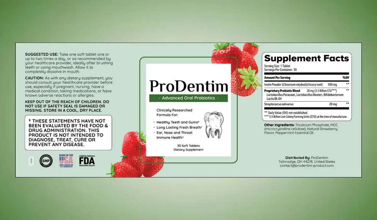 ProDentim Supplement Facts