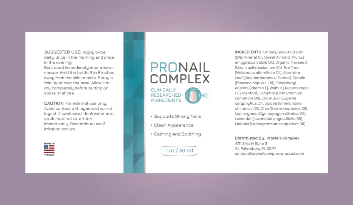 ProNail Complex Supplement Label