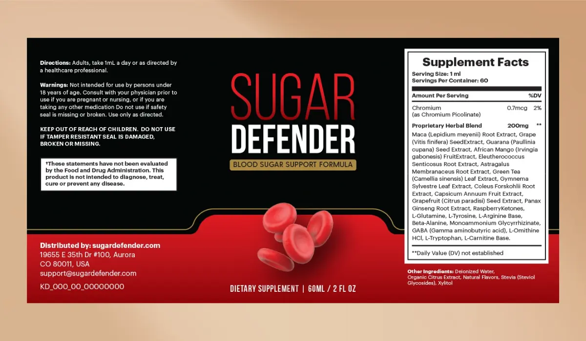 Sugar Defender Supplement Facts