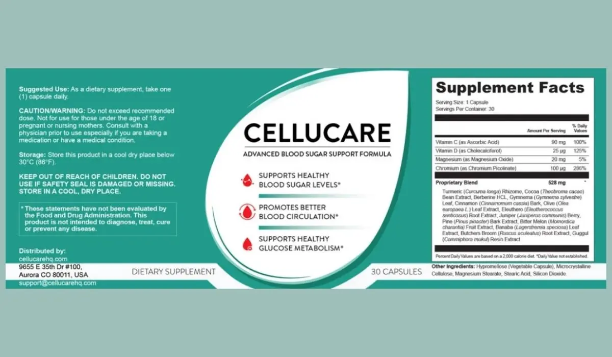 CelluCare Glucose Control Capsule Facts