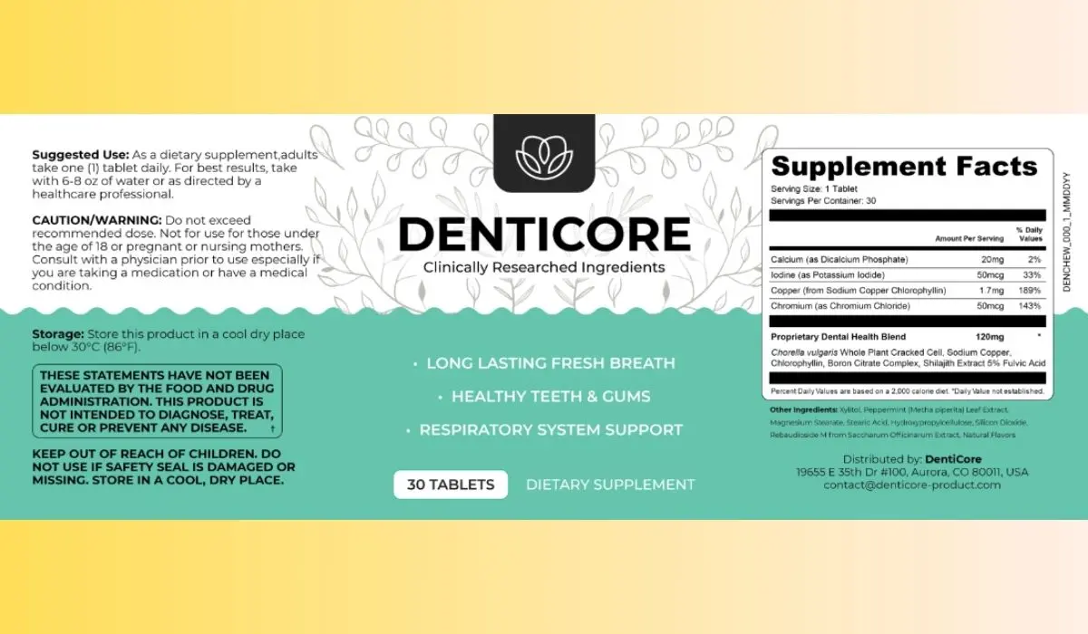 DentiCore Formual Details