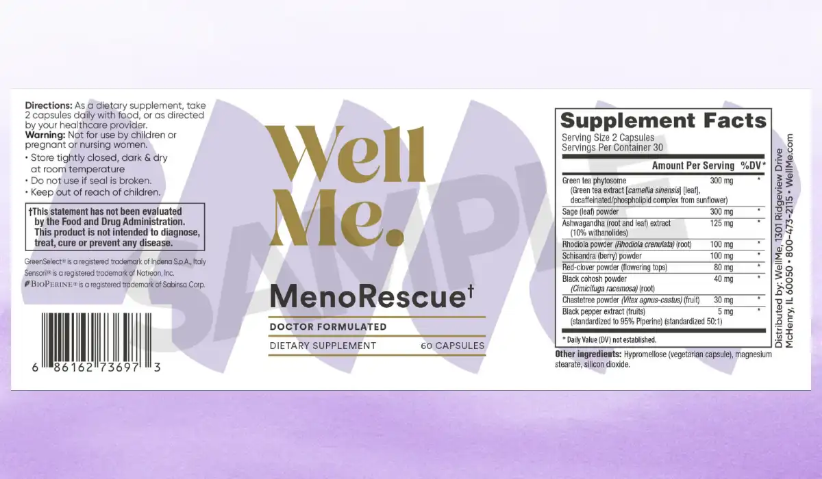 MenoRescue Supplement Facts