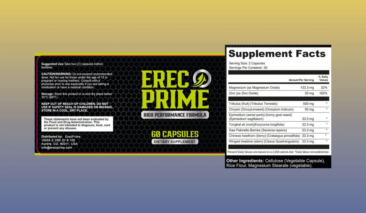 ErecPrime Dosage