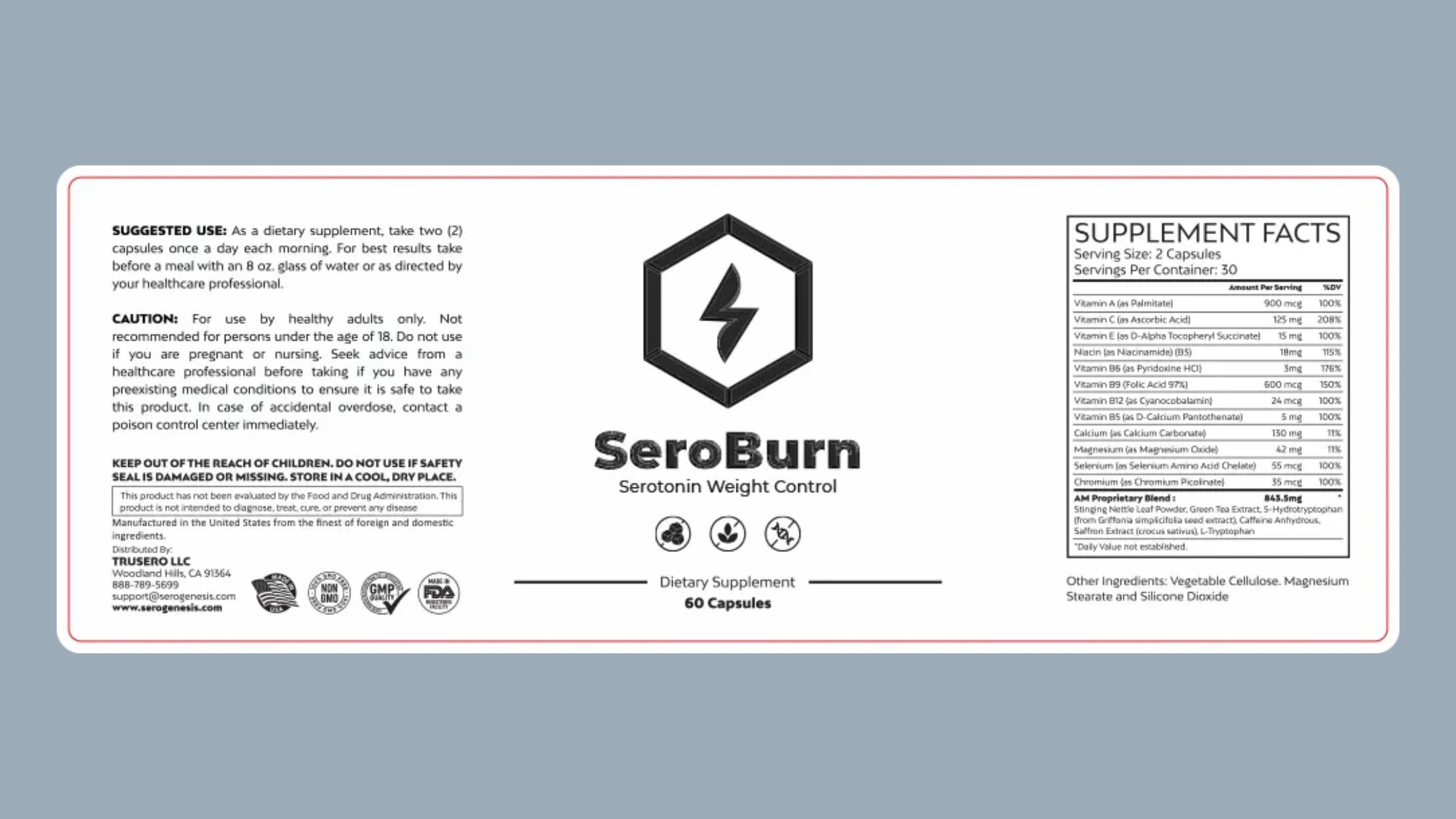 SeroBurn Ingredients