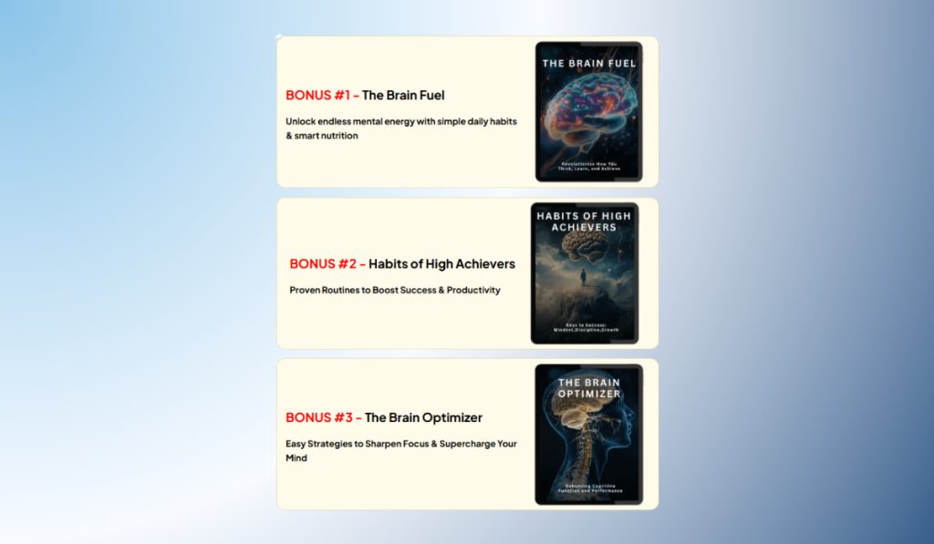 Neuro Energizer Bonuses